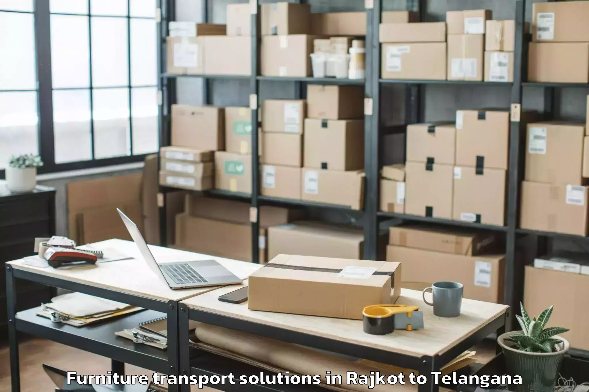 Book Rajkot to Nawabpet Furniture Transport Solutions Online